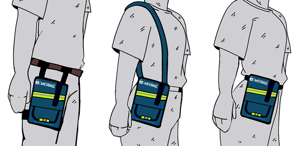 Способы ношения медицинской сумки